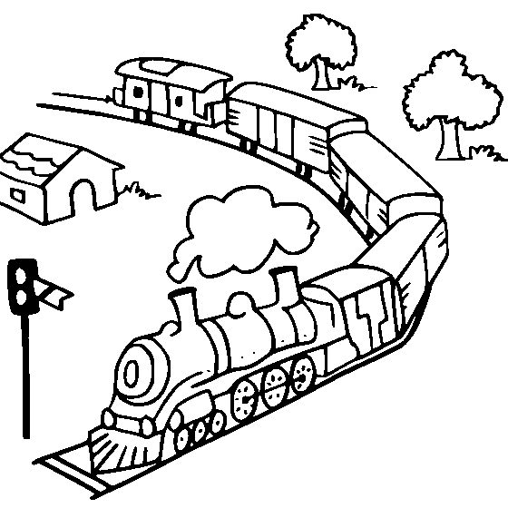 Free Toy Train Coloring Pages